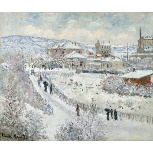Claude Monet, View Of Argenteuil Snow Claude Monet, View Of Argenteuil Snow