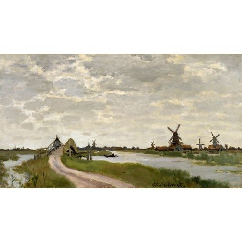 Claude Monet, Windmills Near Zaandam