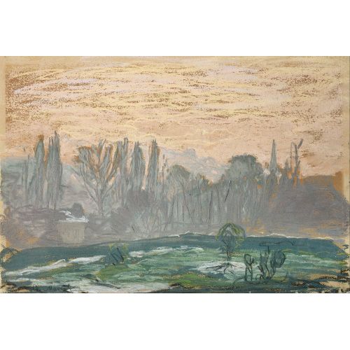 Claude Monet, Akşam Gökyüzü İle Kış Manzarası