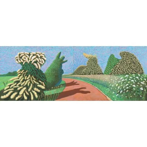 David Hockney, 14 May Blossom On The Roman Road