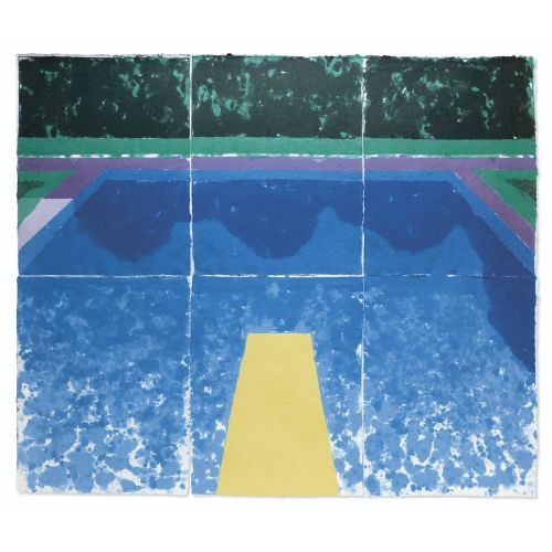 David Hockney, Day Pool With Three Blues David Hockney, Day Pool With Three Blues