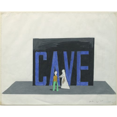 David Hockney, Drawing For Ubu Roi, Cave Scen David Hockney, Drawing For Ubu Roi, Cave Scen