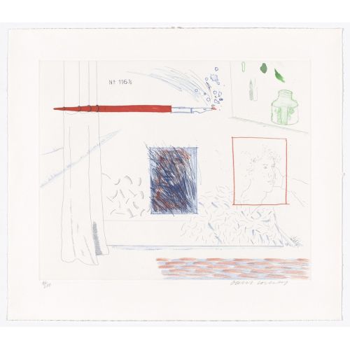 David Hockney, Etching Is The Subject From The Blue Guitar David Hockney, Etching Is The Subject From The Blue Guitar