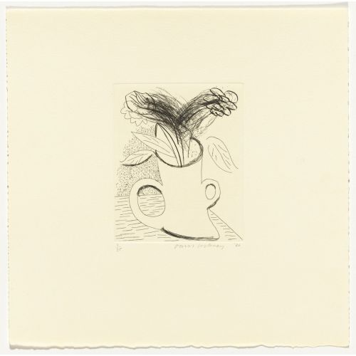 David Hockney, Flowers In Double Handled Vase David Hockney, Flowers In Double Handled Vase