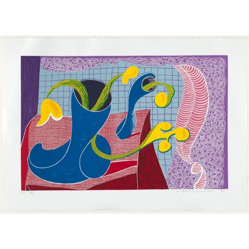 David Hockney, Four Flowers In Still Life 1990 David Hockney, Four Flowers In Still Life 1990