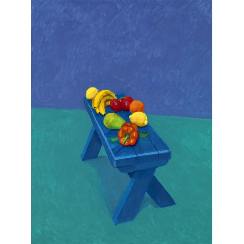 David Hockney, Fruit On A Bench David Hockney, Fruit On A Bench