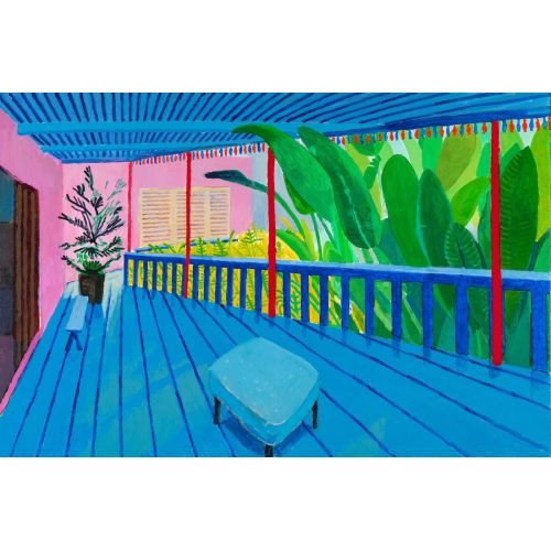 David Hockney, Mavi Teraslı Bahçe