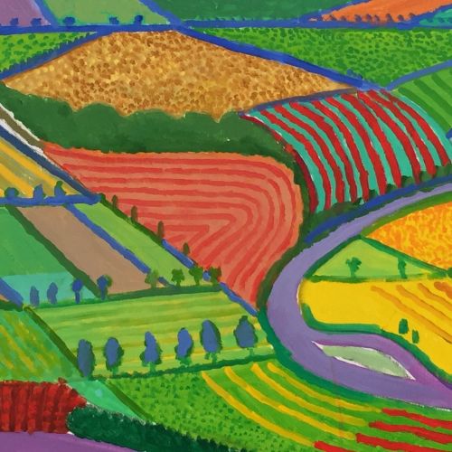 David Hockney, Garrowby Fields Pop Art Art Movements David Hockney, Garrowby FieldsSubject of the work: David Hockneys Garrowby