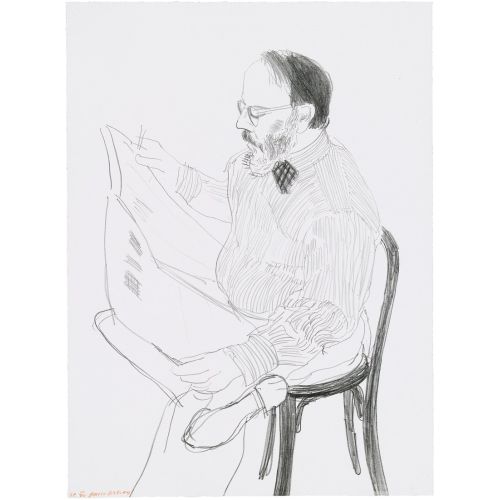 David Hockney, Henry Reading Newspaper David Hockney, Henry Reading Newspaper