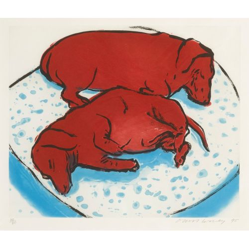 David Hockney, Horizontal Dogs David Hockney, Horizontal Dogs