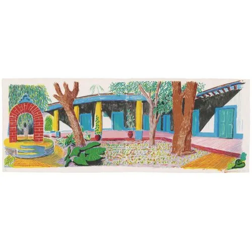 David Hockney, Hotel Acatlan: Second Day Pop Art David Hockney, Hotel Acatlan: Second Day Pop Art Art Movements David Hockney, Hotel Acatlán: Second daySubject of the work: