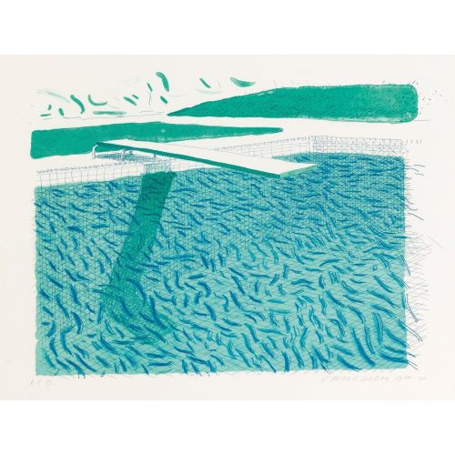 David Hockney, Çizgilerden Yapılmış Litografi Su