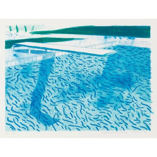 David Hockney, Çizgilerden Yapılmış Litografi Su
