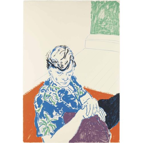 David Hockney, Joe With Green Window David Hockney, Joe With Green Window
