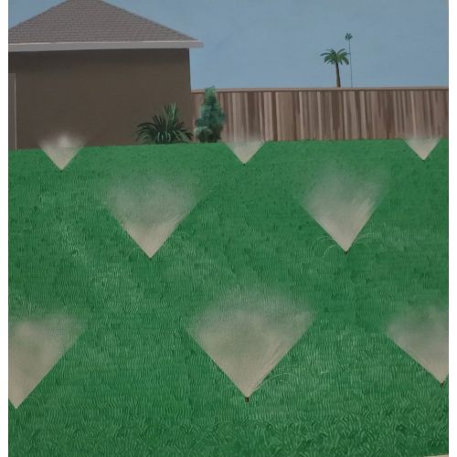 David Hockney, Lawn Being Sprinkled David Hockney, Lawn Being Sprinkled