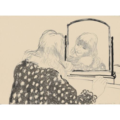 David Hockney, Ann Saçını Tarıyor David Hockney, Ann Saçını Tarıyor