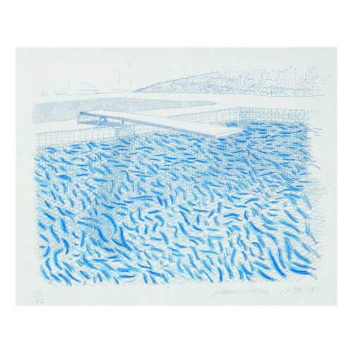 David Hockney, Çizgilerden Oluşan Litografik Su