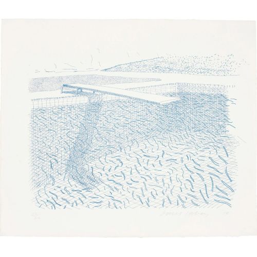 David Hockney, Çizgilerden Oluşan Litografik Su