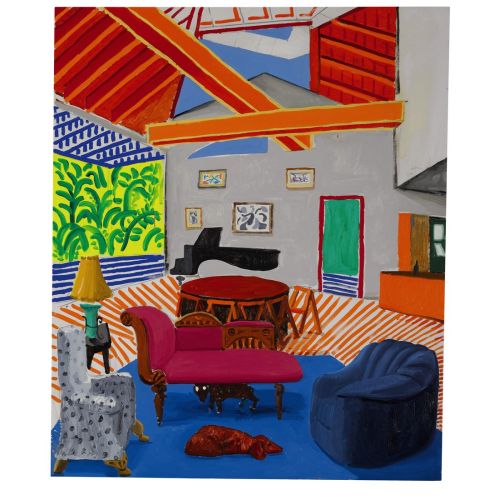 David Hockney, Montcalm Interior With Two Dogs Poster Pop Art David Hockney, Montcalm Interior With Two Dogs Poster Pop Art Art Movements David Hockney, Montcalm Interior with Two Dogs