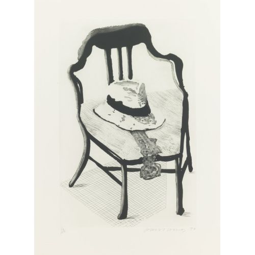 David Hockney, Panama Hat With A Chair