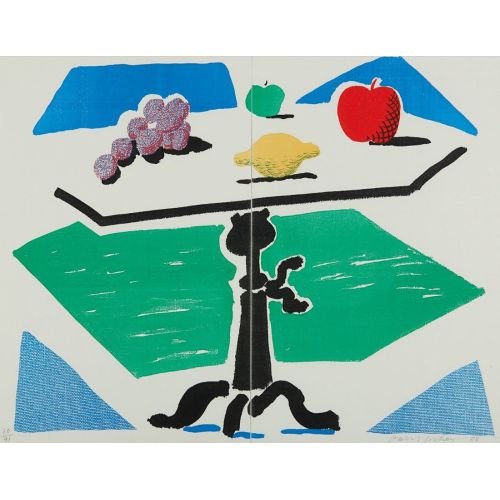 David Hockney, Apples, Grapes And Lemon On A Table, From Brooklyn Academy Of Music David Hockney, Apples, Grapes And Lemon On A Table, From Brooklyn Academy Of Music