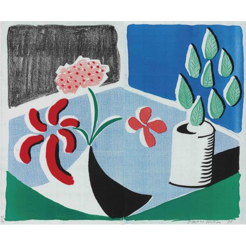 David Hockney, Red Flowers And Green Leaves David Hockney, Red Flowers And Green Leaves