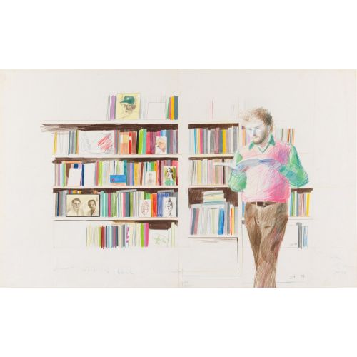 David Hockney, Ron Kitaj Reading David Hockney, Ron Kitaj Reading