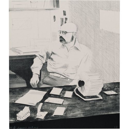 David Hockney, Sidney In His Office 1976 David Hockney, Sidney In His Office 1976