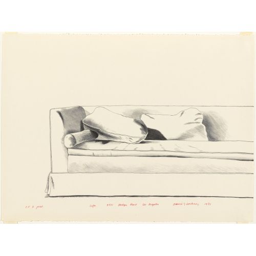 David Hockney, Sofa 8501 Hedges Place Los Angeles David Hockney, Sofa 8501 Hedges Place Los Angeles