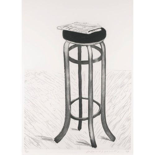 David Hockney, Gazete İle Çelik Tabure David Hockney, Gazete İle Çelik Tabure