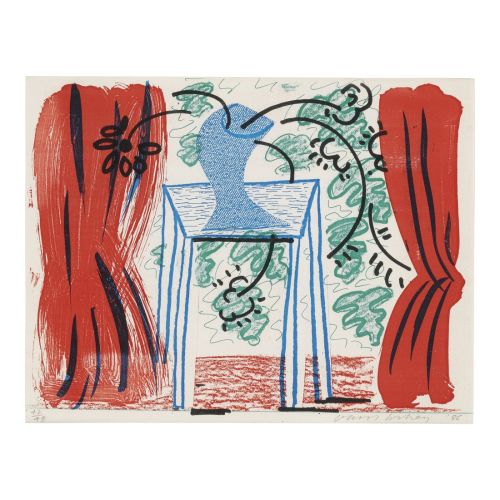 David Hockney, Still Life With Curtains