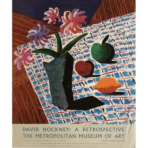David Hockney, Still Life With Flowers Pop Art David Hockney, Still Life With Flowers Pop Art Art Movements David Hockney, Still Life with FlowersSubject: A vibrant still life