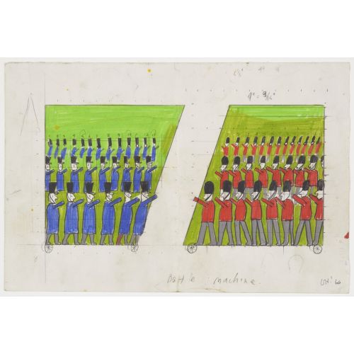 David Hockney, Battle Machine, Design For The Play Ubu Roi David Hockney, Battle Machine, Design For The Play Ubu Roi