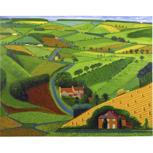 David Hockney, The Road Across The Wolds