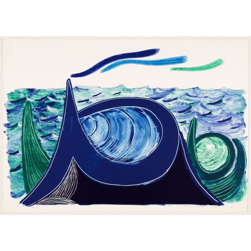 David Hockney, The Wave, A Lithograph 1990 Pop Art Art Movements David Hockney, The Wave, a Lithograph 1990This artwork depicts
