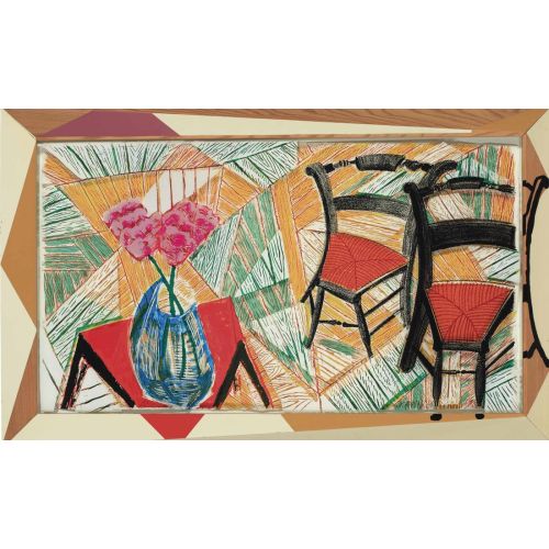 David Hockney, Walking Past Two Chairs David Hockney, Walking Past Two Chairs