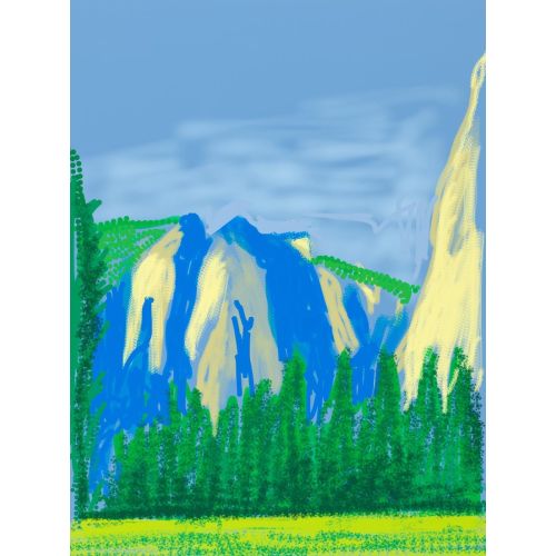 David Hockney, Yosemite With Ipad Art David Hockney, Yosemite With Ipad Art