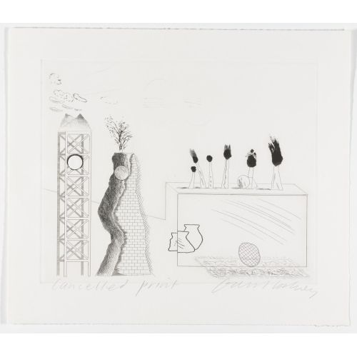 David Hockney, Cancellation Proof For A Tune From The Blue Guitar David Hockney, Cancellation Proof For A Tune From The Blue Guitar