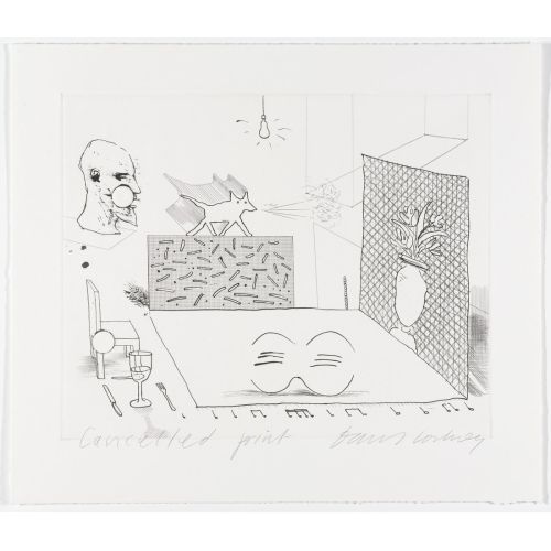 David Hockney, Cancellation Proof For Discord Merely Magnifies From The Blue Guitar David Hockney, Cancellation Proof For Discord Merely Magnifies From The Blue Guitar