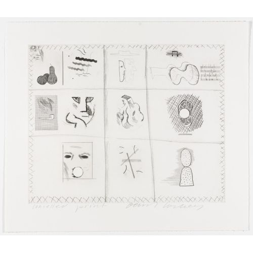 David Hockney, Cancellation Proof For Franco American Mail From The Blue Guitar David Hockney, Cancellation Proof For Franco American Mail From The Blue Guitar