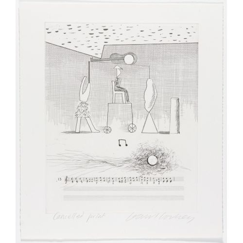 David Hockney, Cancellation Proof For Parade From The Blue Guitar David Hockney, Cancellation Proof For Parade From The Blue Guitar