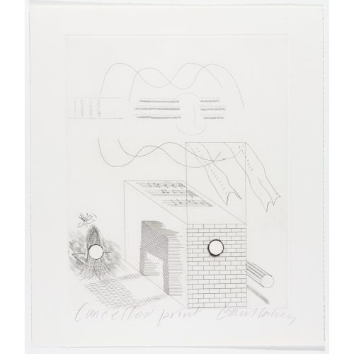 David Hockney, Cancellation Proof For The Buzzing Of The Blue Guitar From The Blue Guitar David Hockney, Cancellation Proof For The Buzzing Of The Blue Guitar From The Blue Guitar