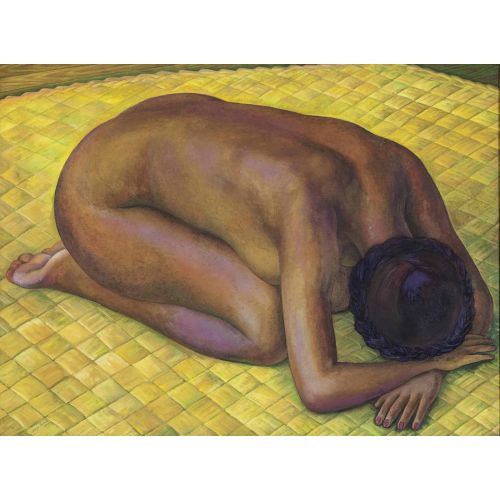 Diego Rivera, Cuadro De Mujer Desnuda Con Girasoles