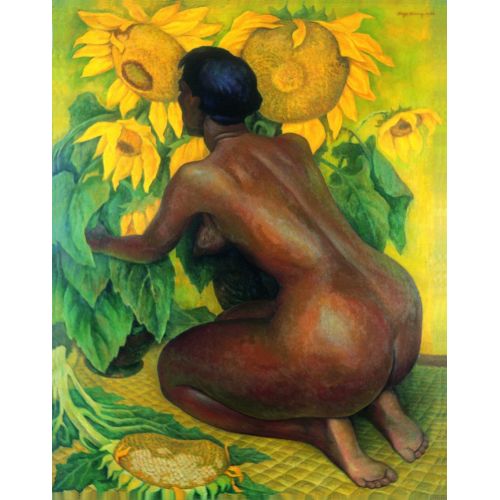 Diego Rivera, Ayçiçeği İle Çıplak
