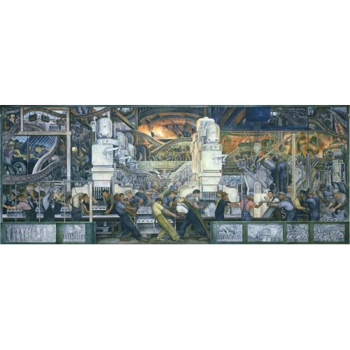 Diego Rivera, Mural Of Factory Workers At Ford Diego Rivera, Mural Of Factory Workers At Ford
