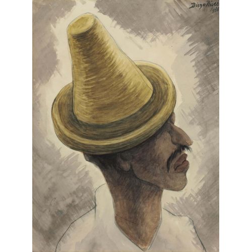 Diego Rivera, Şapkalı Adam Profili Diego Rivera, Şapkalı Adam Profili