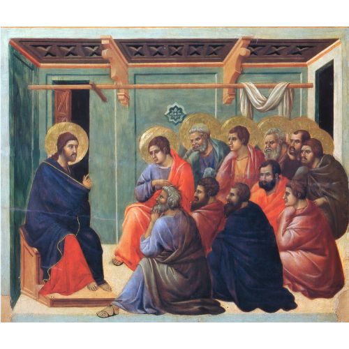 Duccio di Buoninsegna, İsa Havarilere Vaaz Veriyor Duccio di Buoninsegna, İsa Havarilere Vaaz Veriyor Gotik Sanat Akımları