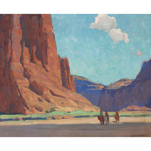 Riders In Canyon, Edgar Alwin Payne