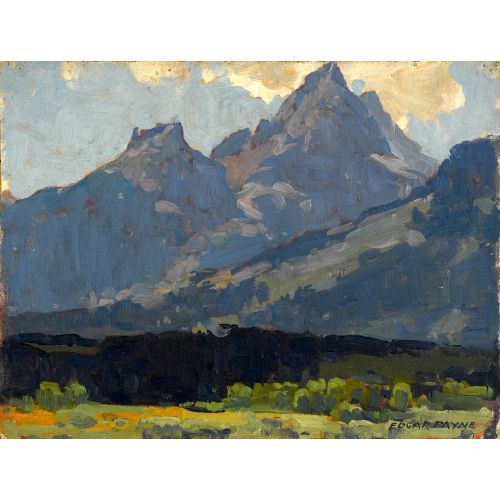 A View From The Valley Floor Towards The Sierras, Edgar Alwin Payne