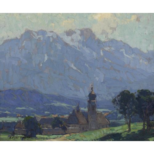 İsviçre Köyü Manzarası, Edgar Alwin Payne